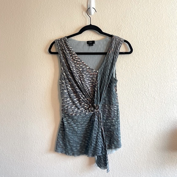 Anthropologie Tops - Anthropologe Deletta Asymmetric Draped Sleeveless Blouse Womens Size Small